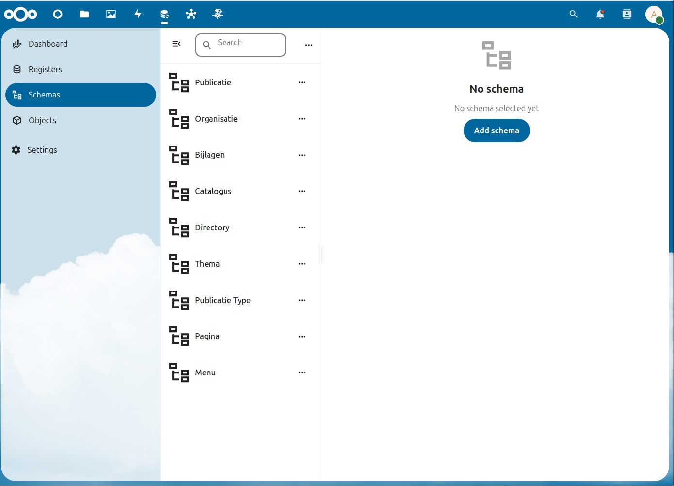 Geconfigureerde schema&#39;s